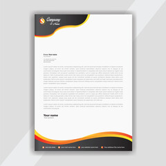 Modern corporate  letterhead template design. Creative and Professional business letterhead design template . Letter head stationery layout vector design. Letterhead template in flat style.