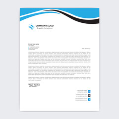 Modern corporate  letterhead template design. Creative and Professional business letterhead design template . Letter head stationery layout vector design. Letterhead template in flat style.