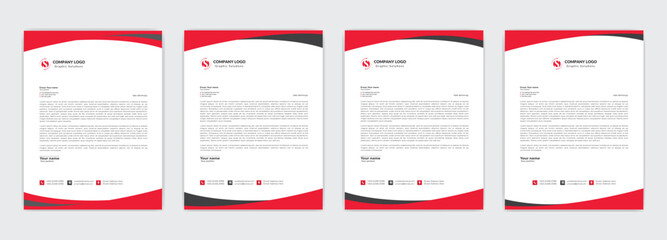 Modern corporate  letterhead template design. Creative and Professional business letterhead design template . Letter head stationery layout vector design. Letterhead template in flat style.