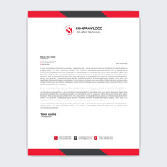Modern corporate  letterhead template design. Creative and Professional business letterhead design template . Letter head stationery layout vector design. Letterhead template in flat style.