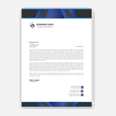Modern corporate  letterhead template design. Creative and Professional business letterhead design template . Letter head stationery layout vector design. Letterhead template in flat style.