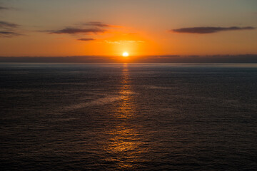 Spectacular sunset at Jardim do Mar, Madeira