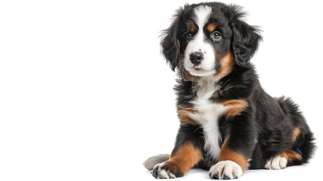 Bernese Mountain Dog Puppy Sitting