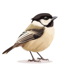 Obraz premium Chickadee Wind animal cartoon isolated whitebackground 16:9