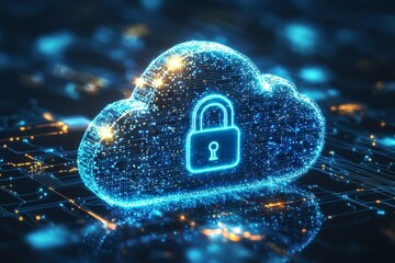 Illustration of Cloud Security Services Technology created with Generative AI