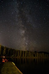 milk way in the clear sky