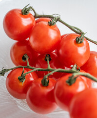 Tomatoes close-up. Juicy fresh tomatoes.