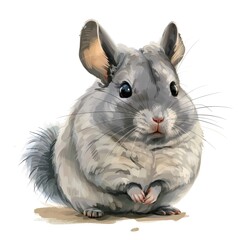 Chinchilla Gravity element animal cartoon isolated whitebackground 16:9
