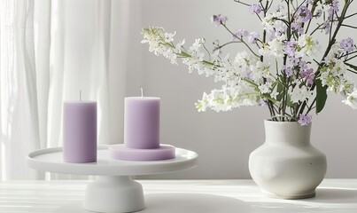Aesthetic candle light creates a cozy atmosphere perfect decoration with candle Generate AI