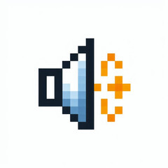 Fototapeta premium Pixel Art Volume Up Icon