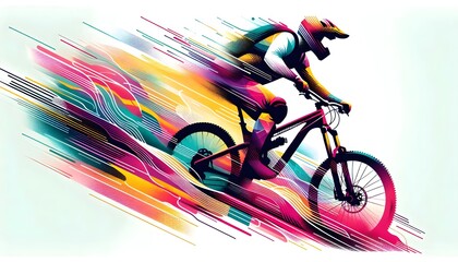Fototapeta premium Velocidad y Color: Aventura Extrema