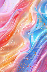 Abstract background with colorful waves and glitter. High quality photo