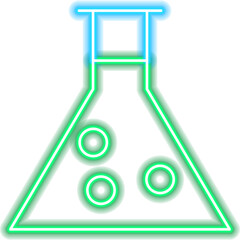 Chemistry Neon Icon. Illustration of Education Promotion.