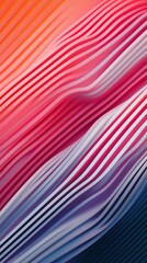 Colorful pink and orange abstract wave stripes - modern geometric pattern