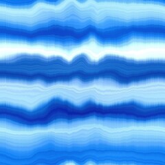 Modern summer striped blur wash seamless pattern background for trendy beach wear and coastal living designs. Repeatable alcohol ink bleed effect in blue white indigo colors