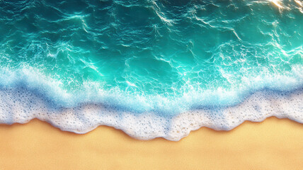 Idyllic Beach with Blue Sea and Sand