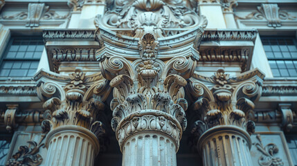 Fototapeta premium A historic building with intricate architectural details, showcasing heritage and craftsmanship