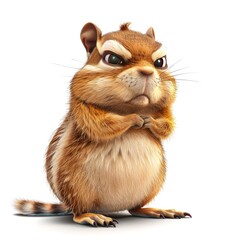 Obraz premium Chipmunk Shame emotion fantasy animal cartoon isolated whitebackground