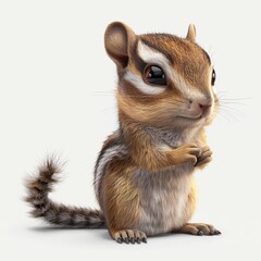 Obraz premium Chipmunk Spirit animal cartoon isolated whitebackground 16:9
