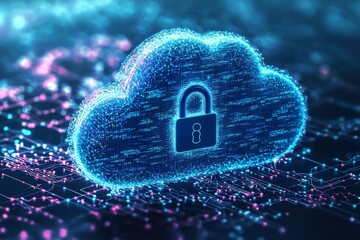 Illustration of Cloud Security Services Technology created with Generative AI
