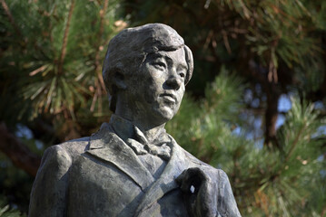 Obraz premium 田辺朔郎像 京都市左京区 蹴上疏水公園