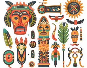 Obraz premium Indigenous Peoples Cultural Artifacts