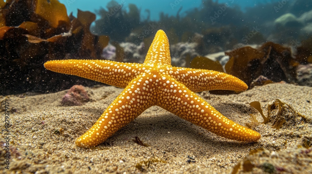 Wall mural starfish on the beach