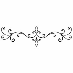graphic with a black elegant plant ornament