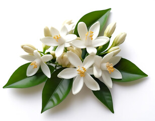 Obraz premium A Neroli blossom. White citrus tree bloom isolated