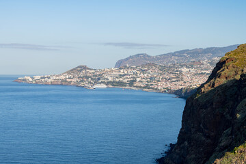 The view towards Funchal from the Cristo Rei viewpoint, Madeira