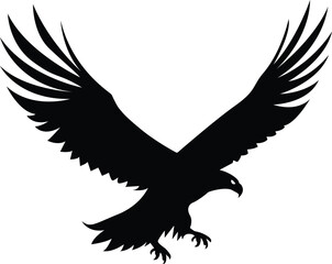 Eagle silhouette, eagle logo, logo, eagle icons, vector illustration, 