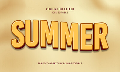 Summer 3d editable text effect