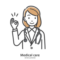 OKサインをだして納得している女性の医師