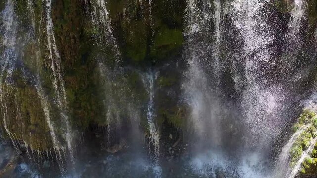 Kuzalan Waterfall Drone Video, Blacksea Region Dereli, Giresun Turkiye (Turkey)