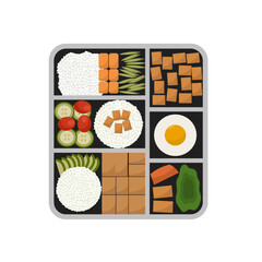 Flat Illustration Of Lunch Box