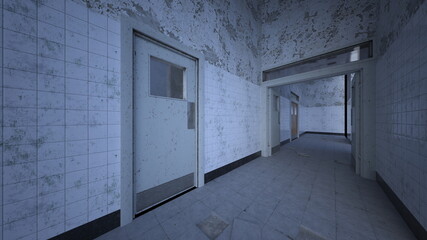 廊下　3DCGレンダリング
