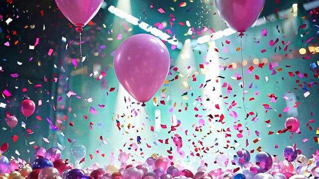 pink balloons motion design animation