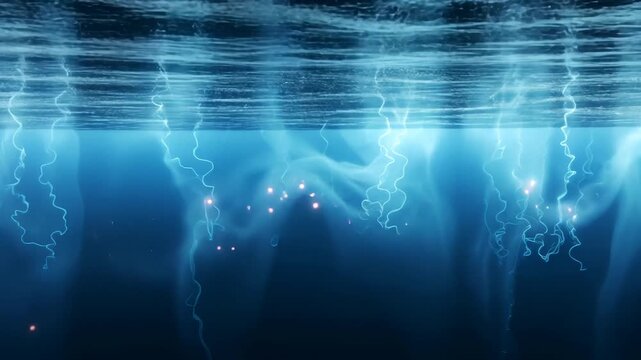 blue binary code motion design animation