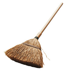 PNG Traditional straw broom with wooden handle