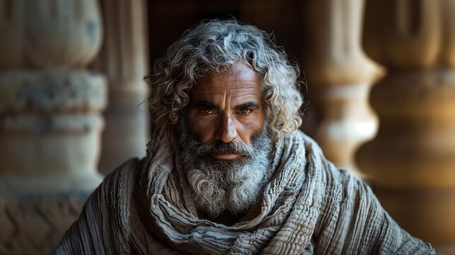 Personagem biblico do antigo testamento, profeta de israel ou um patriarca, como Isaias, samuel, elias, abra&atilde;o e outros; Biblical character from the old testament, prophet of Israel or a patriarch