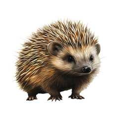 Obraz premium PNG Hedgehog with quills in a natural pose