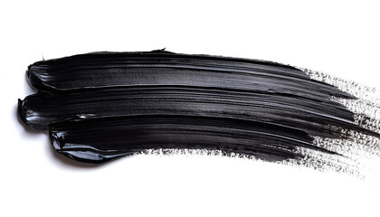 Black Ink Brush Strokes isolated on white background