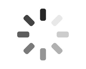 Loading bar status icon. Vector illustration. Vector loaded icons. Download progress. Donload or Upload.