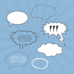 Comic speech bubble balloon expression explosion boom boom bang retro pop art graphic design vector formatt