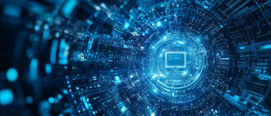 Fototapeta premium Cybersecurity Ai banner