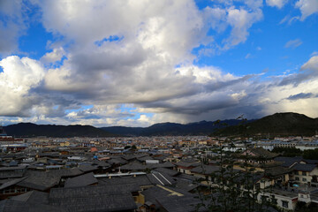 sunset in the Shangri-la village