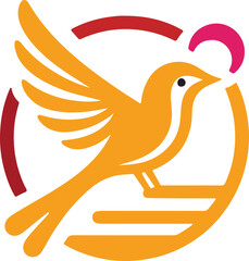 Bird  silhouette color  illustration 15
