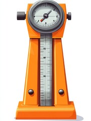 Orange Dial Gauge with a Pointer