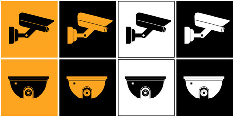 CCTV camera in operation sign and symbol. Vector illustration.