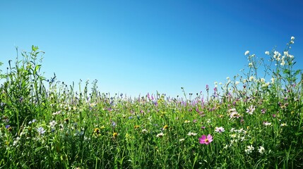 Fototapeta premium Wildflowers in a Meadow.